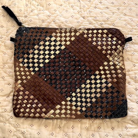 Claramonte Woven Leather Pouch